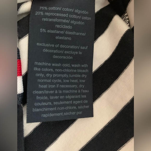 Women’s Knee Length Blue and White Striped Casual Dress - Picture 8 of 11